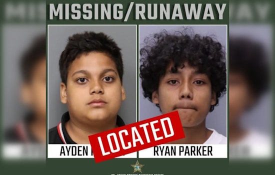Missing Brothers Found Safe in St. Johns County, Community and Sheriff's Office Celebrate Positive Outcome