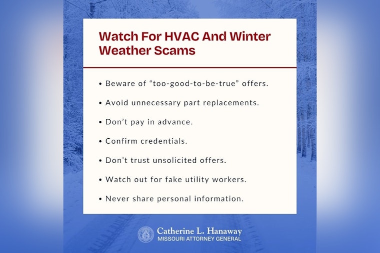 Missouri Attorney General Warns Against Winter Weather Scams, Offers Tips to Safeguard Residents