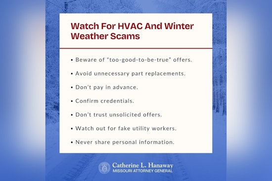 Missouri Attorney General Warns Against Winter Weather Scams, Offers Tips to Safeguard Residents