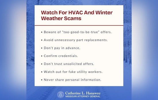 Missouri Attorney General Warns Against Winter Weather Scams, Offers Tips to Safeguard Residents