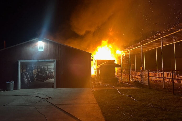 Modesto Firefighters Quickly Extinguish RV and Barn Blaze on Wilkins Avenue, No Injuries Reported