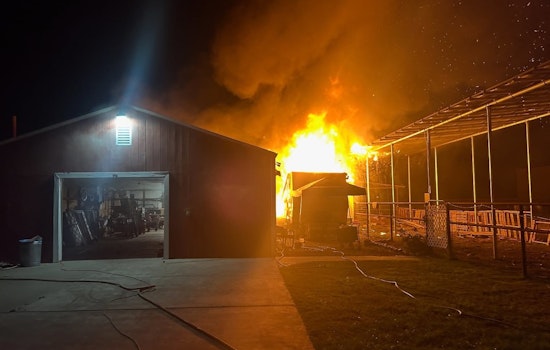 Modesto Firefighters Quickly Extinguish RV and Barn Blaze on Wilkins Avenue, No Injuries Reported