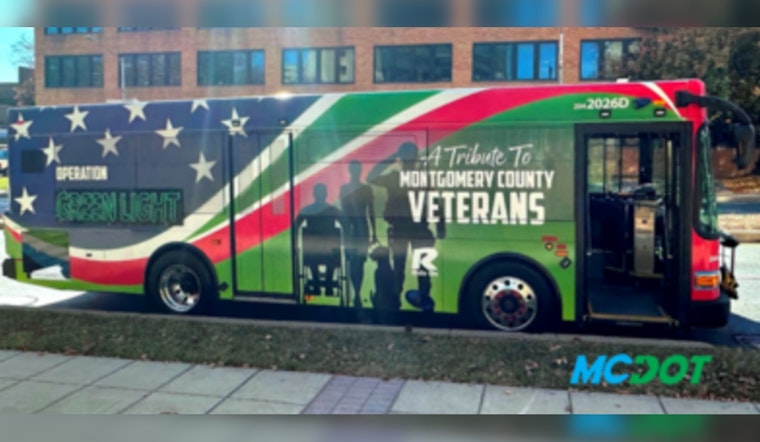 Montgomery County Honors Veterans with Patriotic 'Operation Green Light' Bus Initiative