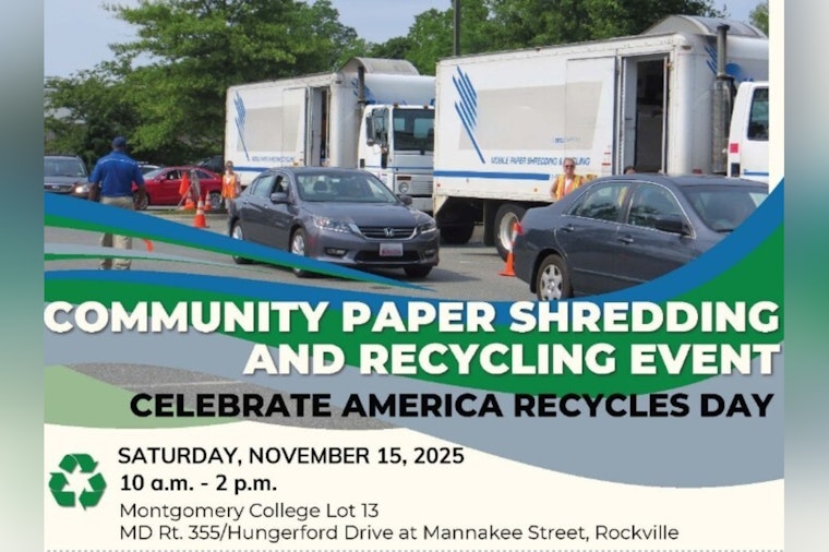 Montgomery County Hosts Free Document Shredding Event for America Recycles Day at Rockville Campus