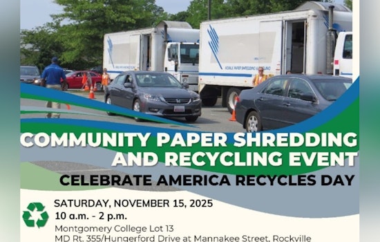 Montgomery County Hosts Free Document Shredding Event for America Recycles Day at Rockville Campus