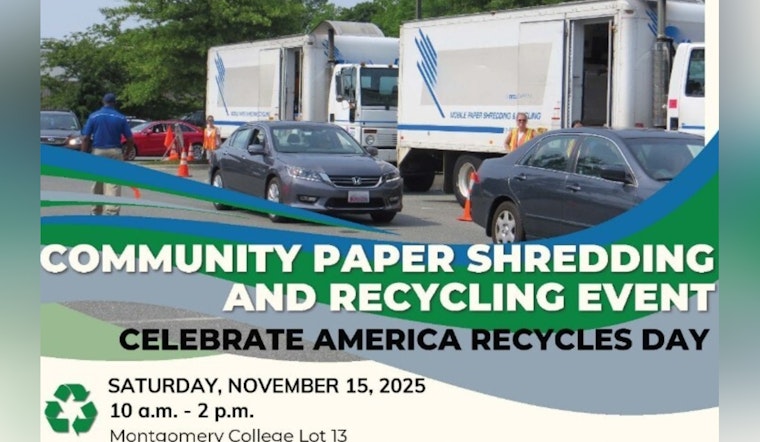 Montgomery County Hosts Free Document Shredding Event for America Recycles Day at Rockville Campus