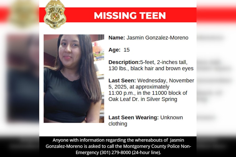 Montgomery County Police Seek Public's Help in Search for Missing 15-Year-Old Jasmin Gonzalez-Moreno