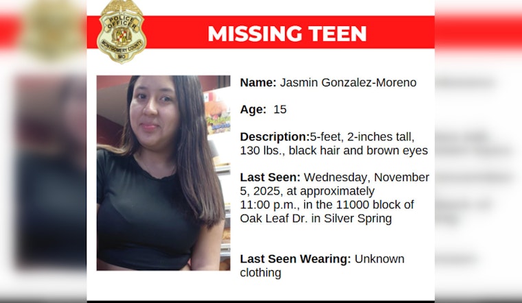 Montgomery County Police Seek Public's Help in Search for Missing 15-Year-Old Jasmin Gonzalez-Moreno