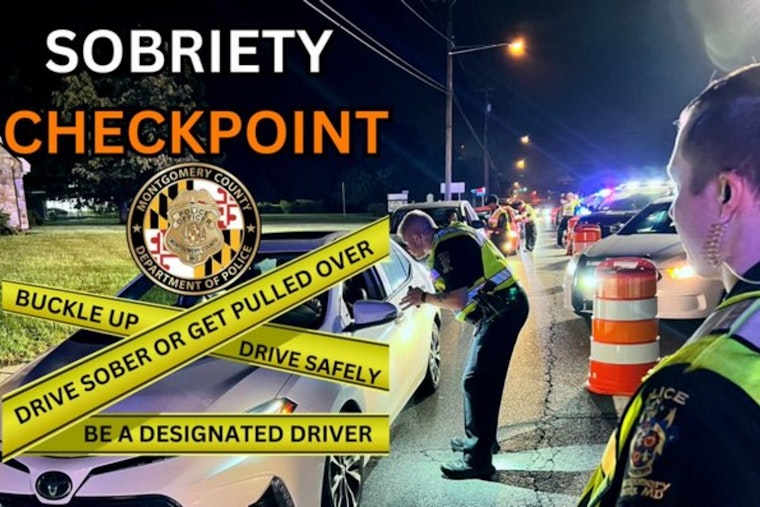 Montgomery County Police to Implement Sobriety Checkpoint on December 5 to Prevent Impaired Driving