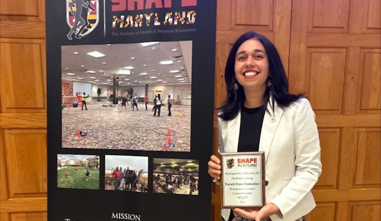 Montgomery County's Natali Fani-González Receives Distinguished Advocate for Healthful Living Award from SHAPE MD
