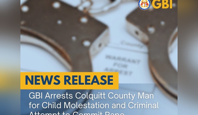 Moultrie Man Charged with Child Molestation, Attempted Rape in Ongoing GBI Investigation