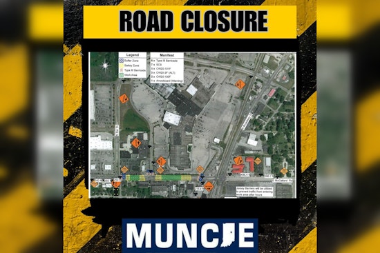 Muncie Roadwork Alert, Nightly Closures on McGalliard Rd to Impact Traffic
