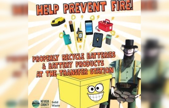Nevada County and Waste Management Urge Safe Battery Disposal After Fires at McCourtney Road Transfer Station