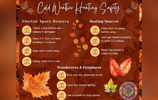 New Orleans Fire Department Issues Winter Heating Safety Advisory to Prevent Residential Fires
