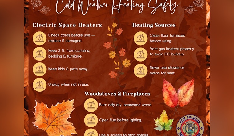 New Orleans Fire Department Issues Winter Heating Safety Advisory to Prevent Residential Fires