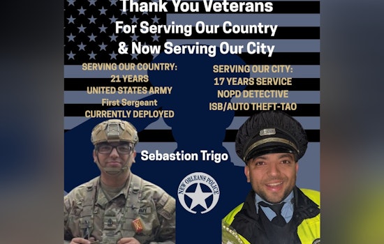 New Orleans Police Department Honors Detective Sebastion Trigo for Dual Service at Home and Overseas