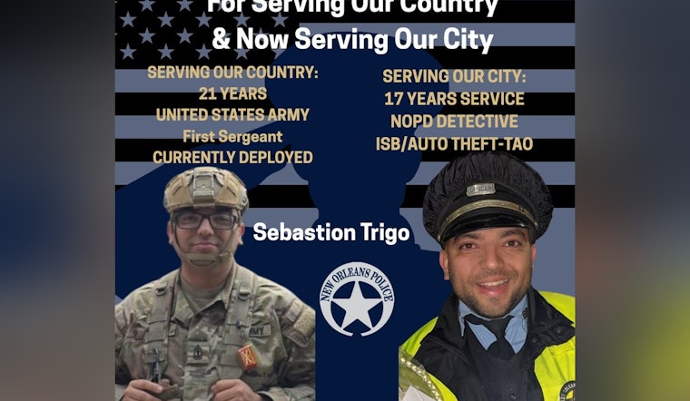New Orleans Police Department Honors Detective Sebastion Trigo for Dual Service at Home and Overseas