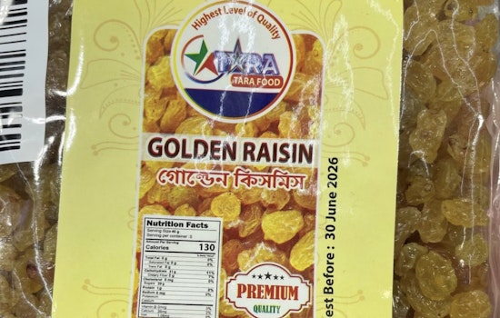 New York State Orders Removal of Tara Food Golden Raisins Over Undisclosed Sulfites Risk