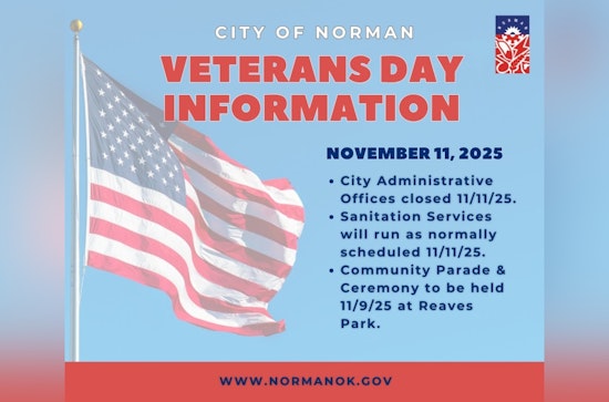 Norman Announces Veterans Day Observances, City Offices to Close, Sanitation and Transit to Run as Usual