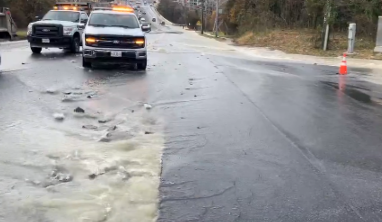 Nottingham's Belair Road Closure Caused by Major Water Main Break Disrupts Traffic and Residents