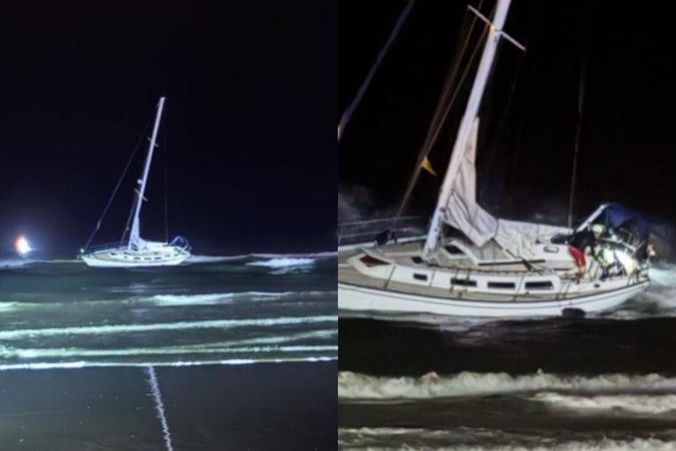 Oceanside Rescuers Swiftly Save Sailors from Perilous Breakers at Harbor Beach