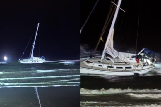 Oceanside Rescuers Swiftly Save Sailors from Perilous Breakers at Harbor Beach