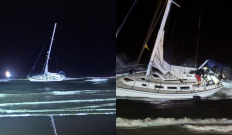 Oceanside Rescuers Swiftly Save Sailors from Perilous Breakers at Harbor Beach