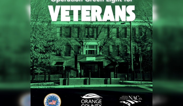 Orange County Lights Up in Green to Honor Veterans with Operation Green Light Raising Awareness for Veteran Services