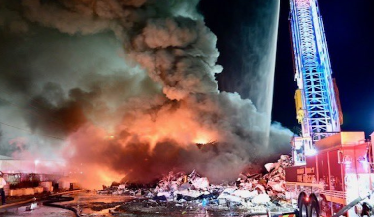 Orlando Firefighters Battle Intense Blaze at Recycling Facility, Contain Separate Large Fire Near Residential Areas