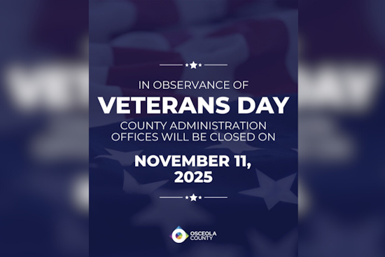 Osceola County to Close Government Offices in Honor of Veterans Day