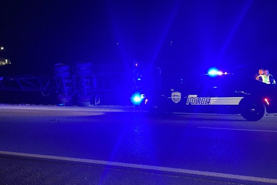 Overturned Semi on HWY 109 Causes Traffic Delays in Lebanon; No Injuries Reported