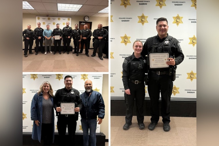 Ozaukee County Patrol Deputy Jon Chang Honored with Lifesaving Award for Rescuing Truck Driver from Fiery I-43 Crash