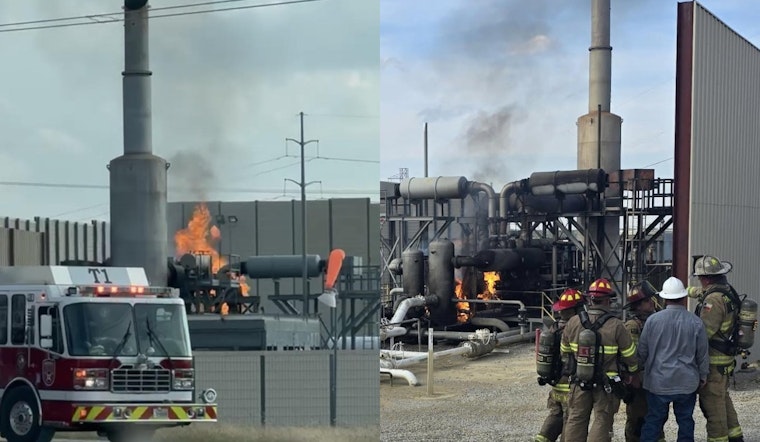 Parker County ESD 1 Joins Forces with Weatherford Fire Dept to Tackle Gas Compressor Fire Near Pearson Ranch Rd