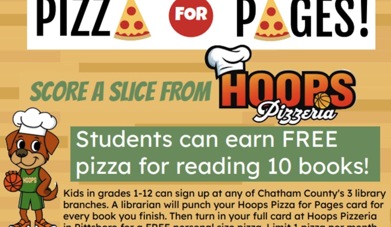 Pittsboro's "Pizza for Pages" Program Fuels Literacy with Free Pizzas for Book-Loving Kids