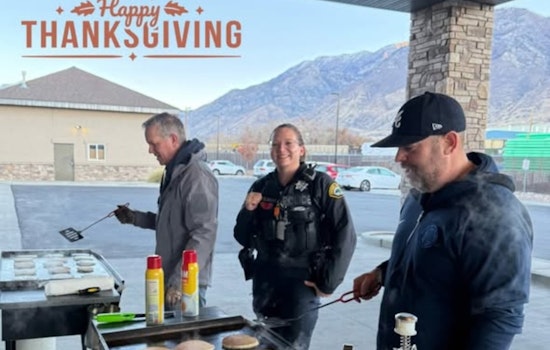 Provo Police Swap Handcuffs for Aprons to Serve Thanksgiving Meals to the Unhoused Community