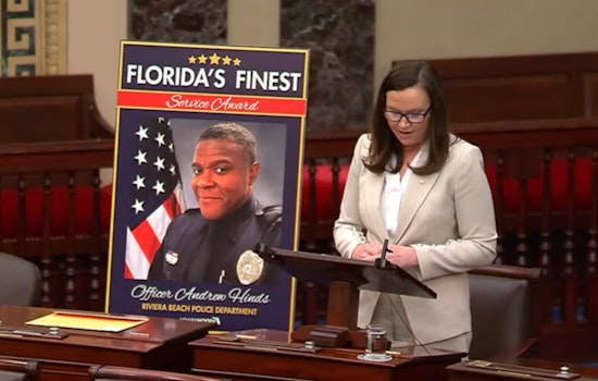 Riviera Beach Officer Andrew Hinds Honored with Florida's Finest Award for Saving Family from Burning Truck