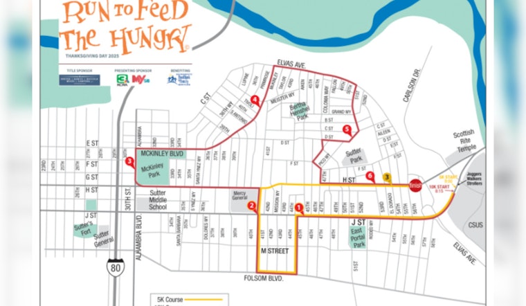 Road Closures Announced for Sacramento's Run to Feed the Hungry on Thanksgiving Day