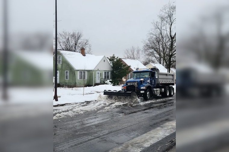 Saint Paul Public Works Crews in Action to Clear Arterial Streets Amidst Snowfall