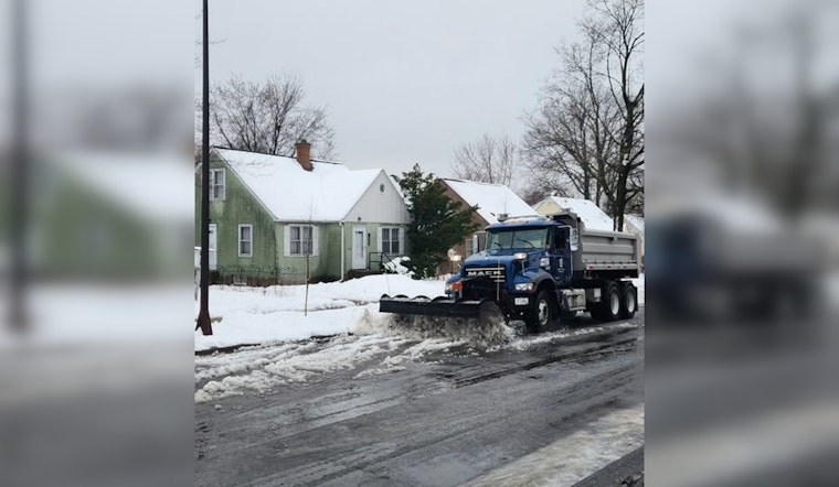 Saint Paul Public Works Crews in Action to Clear Arterial Streets Amidst Snowfall
