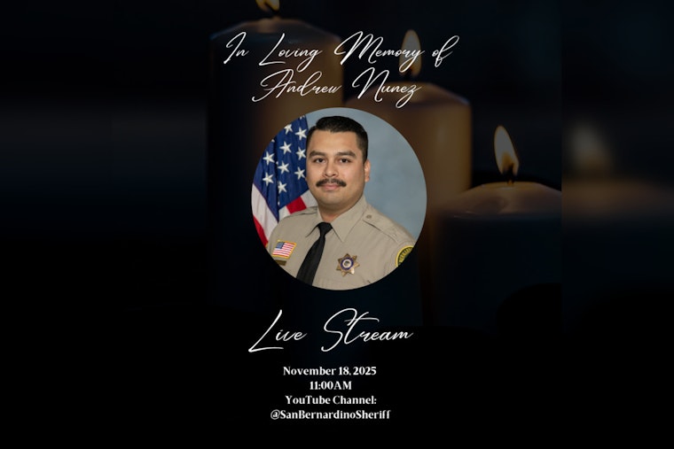 San Bernardino Mourns as Private Funeral Services Set for Fallen Deputy Andrew Nunez; Community Encouraged to Join Procession