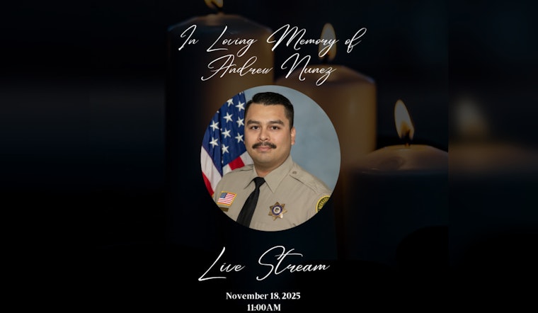 San Bernardino Mourns as Private Funeral Services Set for Fallen Deputy Andrew Nunez; Community Encouraged to Join Procession