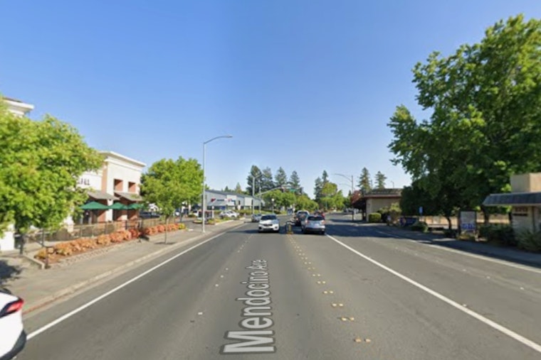Santa Rosa Police Motor Officer Sustains Minor Injuries in Collision on Mendocino Avenue