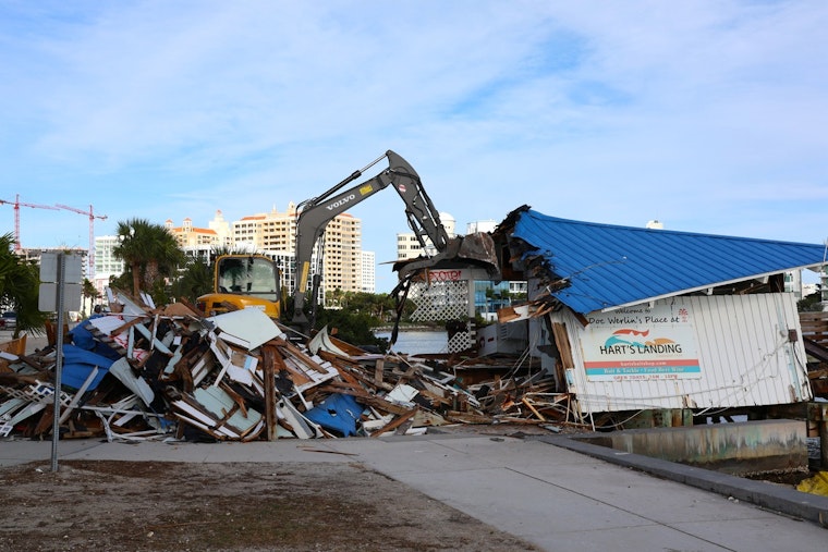 Sarasota's Beloved Hart's Landing Bait Shop Demolished, City Plans Resilient Replacement Amidst Hurricane Aftermath