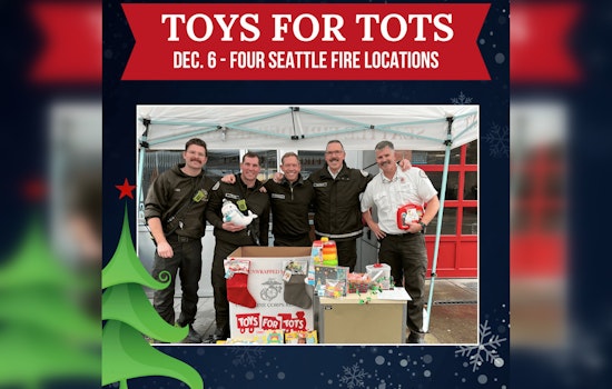 Seattle Fire Department Joins Forces with Marines for Annual Toys for Tots Drive on Dec. 6