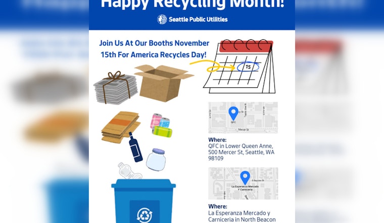 Seattle Public Utilities Hosts America Recycles Day Events on November 15 to Boost Recycling Practices