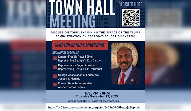 Sen. Randal Mangham to Lead Virtual Town Hall on Georgia's Educational Challenges Post-Trump Era