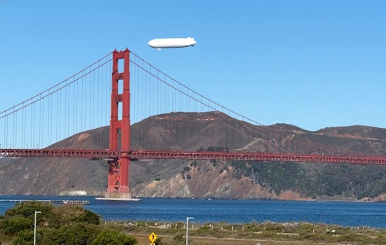 PHOTOS: Sergey's Giant White Airship is Flying Over the Bay Again, Testing His Disaster Relief Blimp