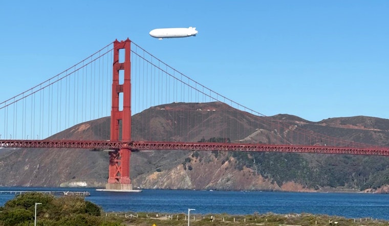 PHOTOS: Sergey's Giant White Airship is Flying Over the Bay Again, Testing His Disaster Relief Blimp