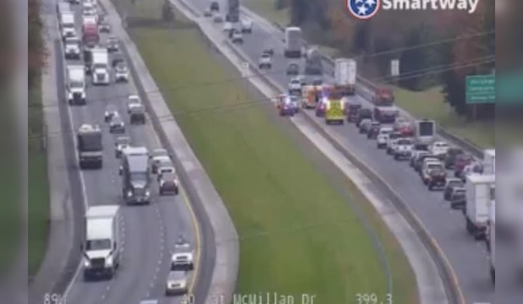 Serious Crash on I-40 West Near Strawberry Plains Pike Causes Major Delays in Knoxville