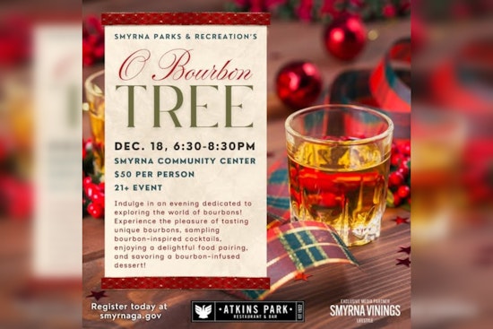 Smyrna Community Center to Host "O Bourbon Tree" Evening for Spirits Enthusiasts on December 18